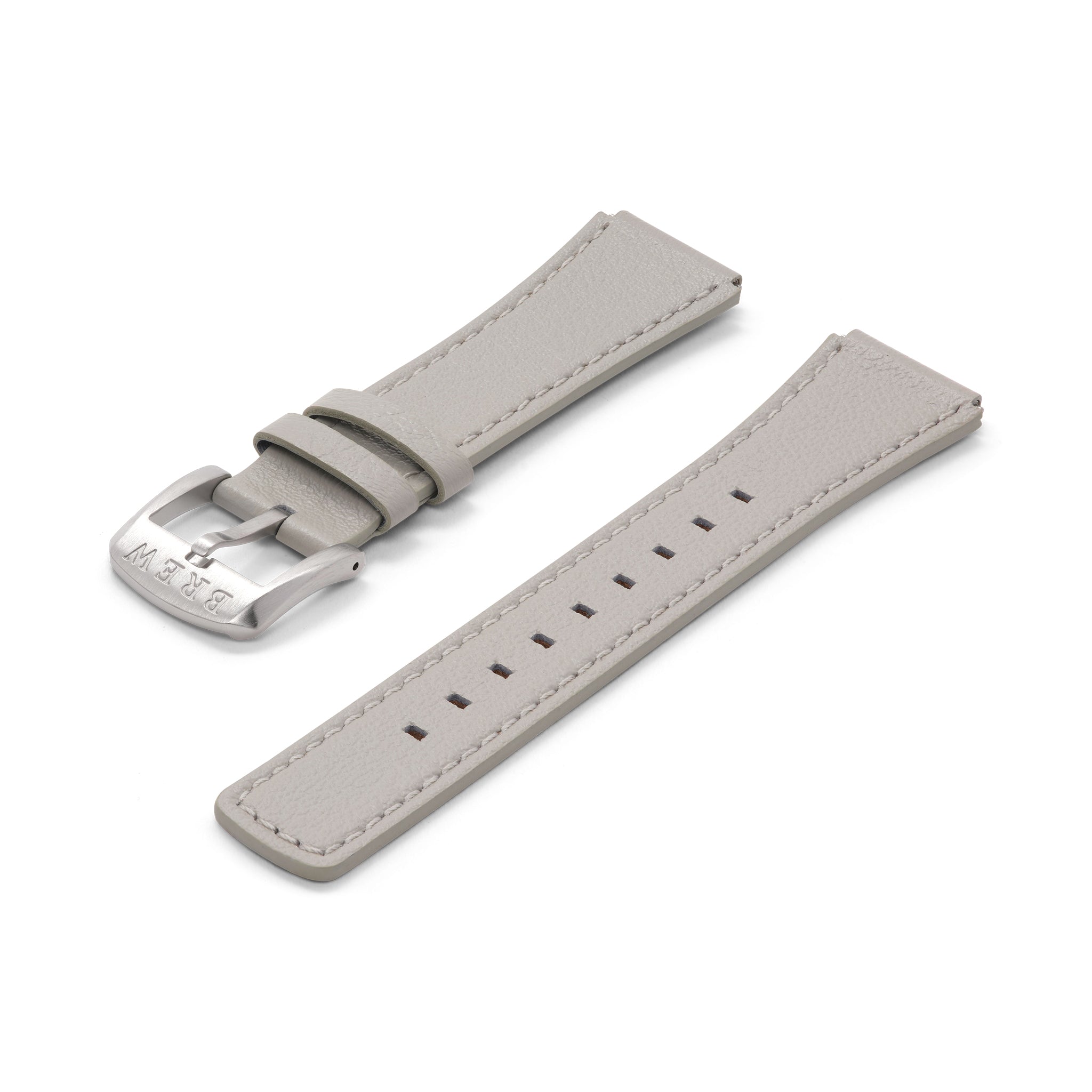 Metric Lite Leather Strap in Grey 18.00mm