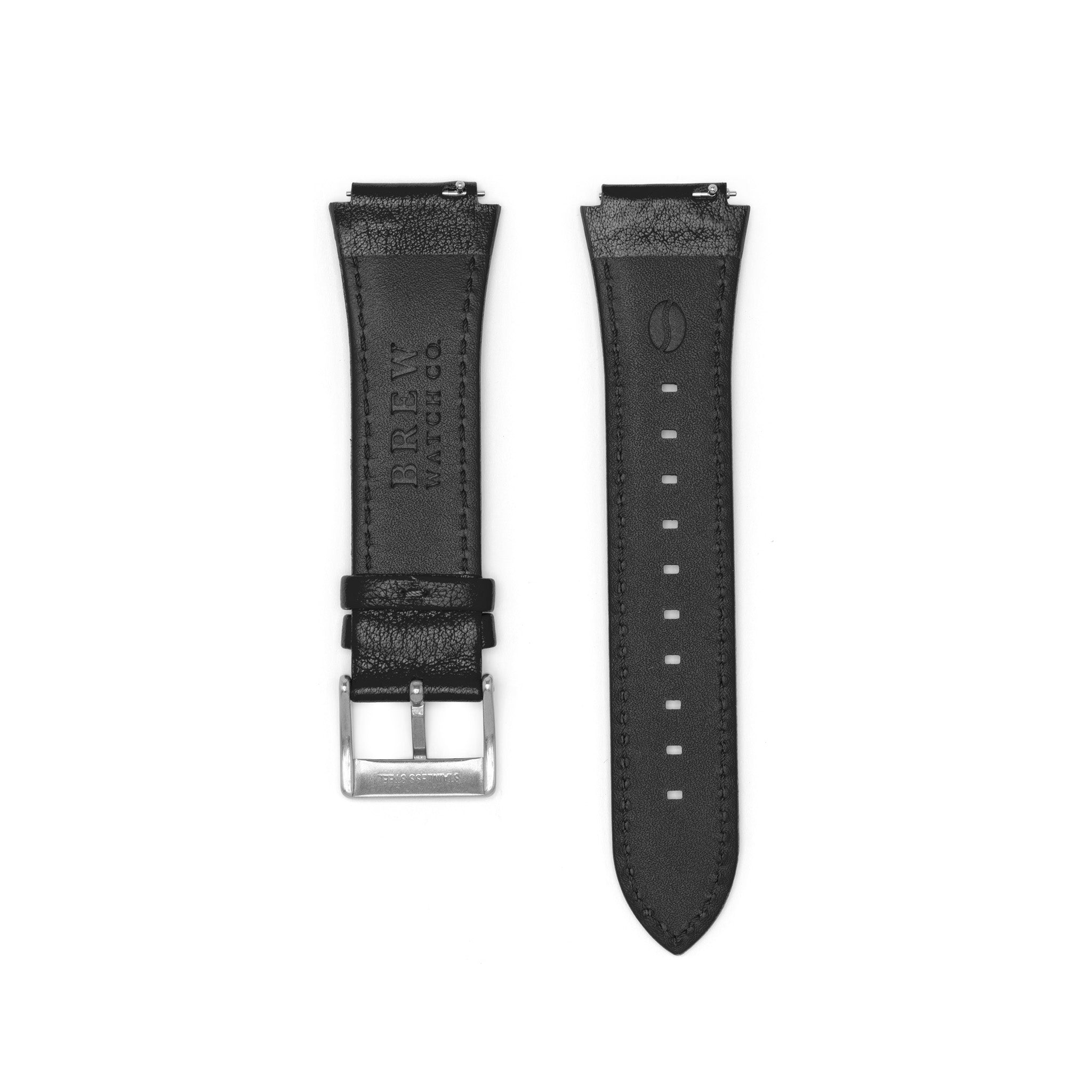 Metric Leather Strap in Black 19.50mm
