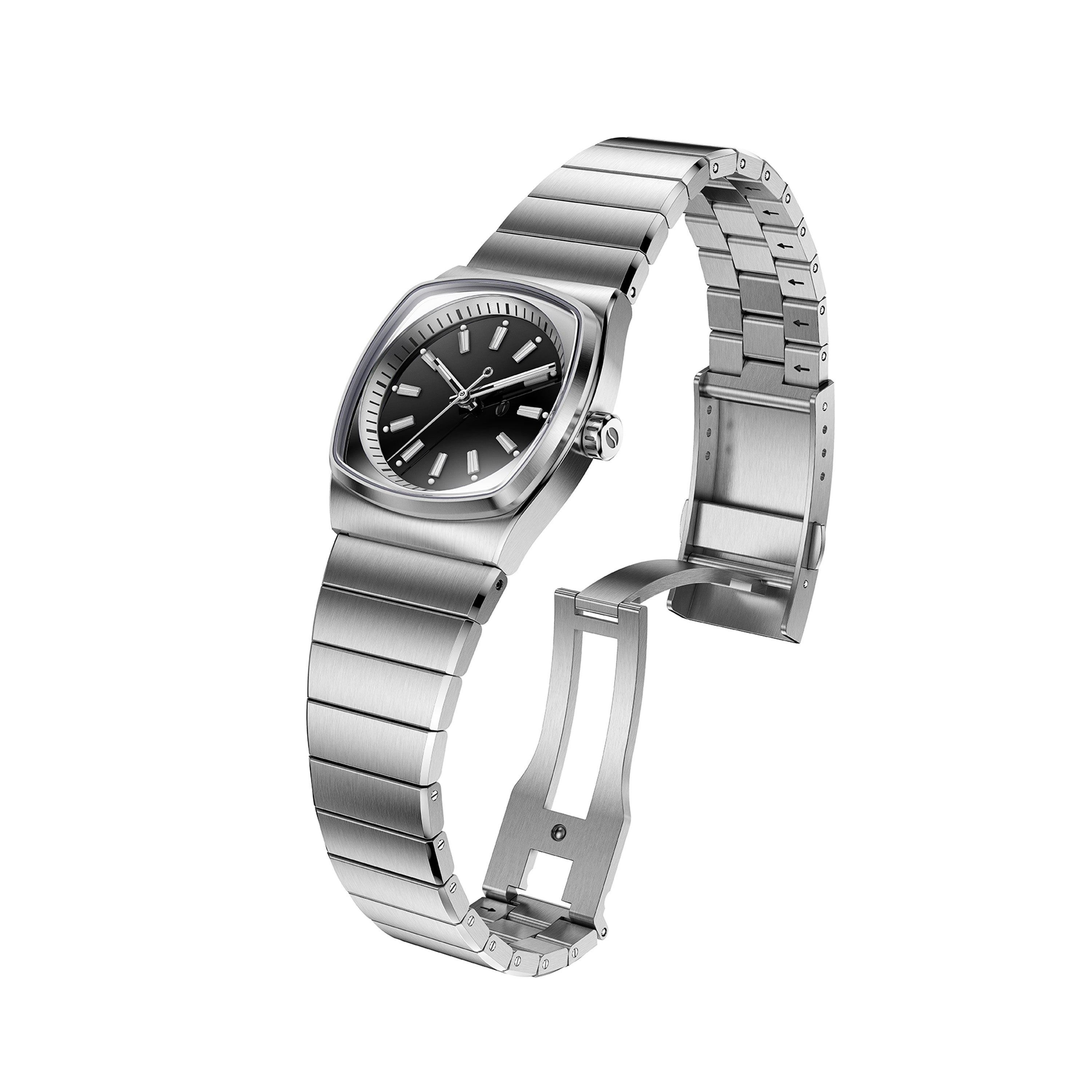 Metric Lite - Silver and Black Automatic Watch