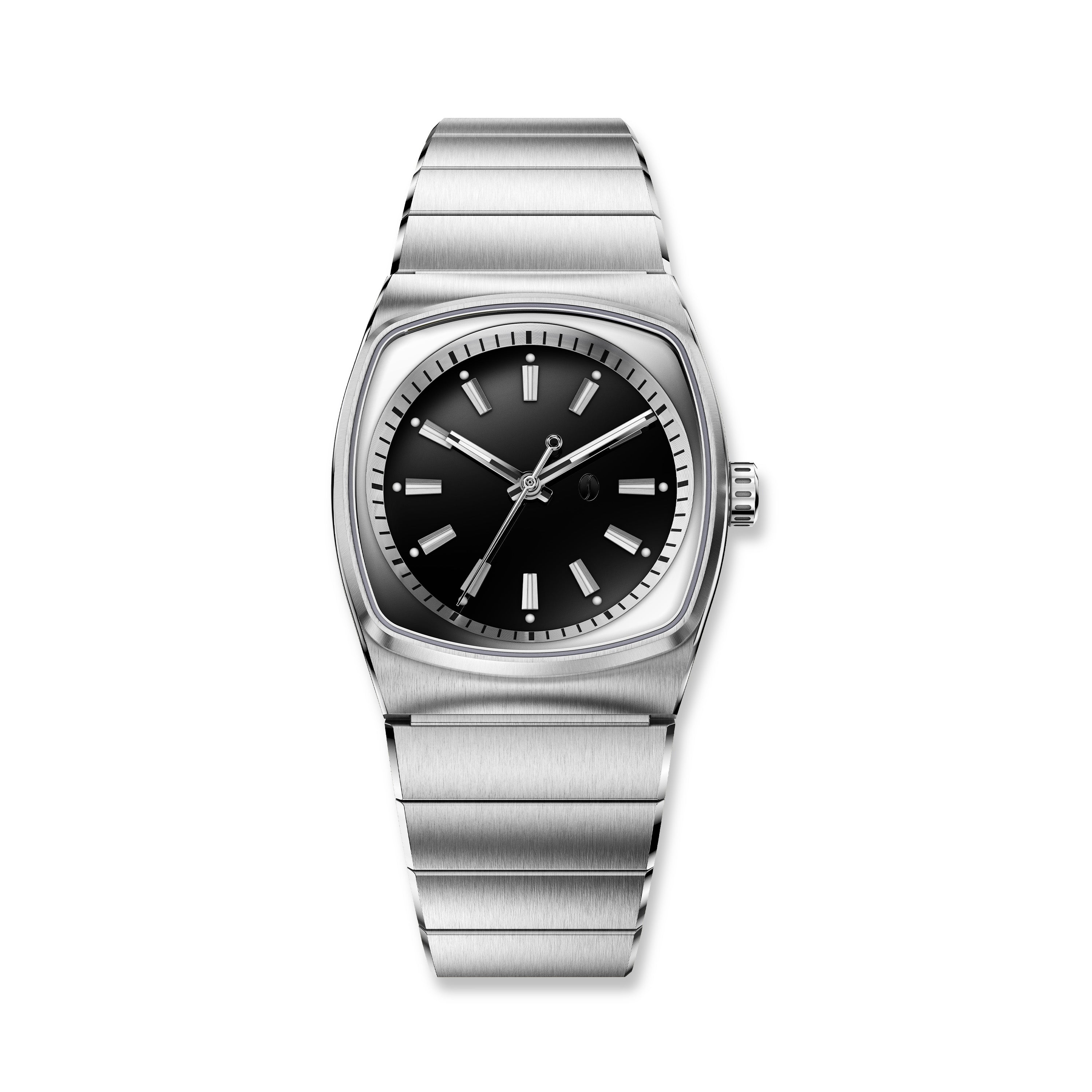 Metric Lite - Silver and Black Automatic Watch