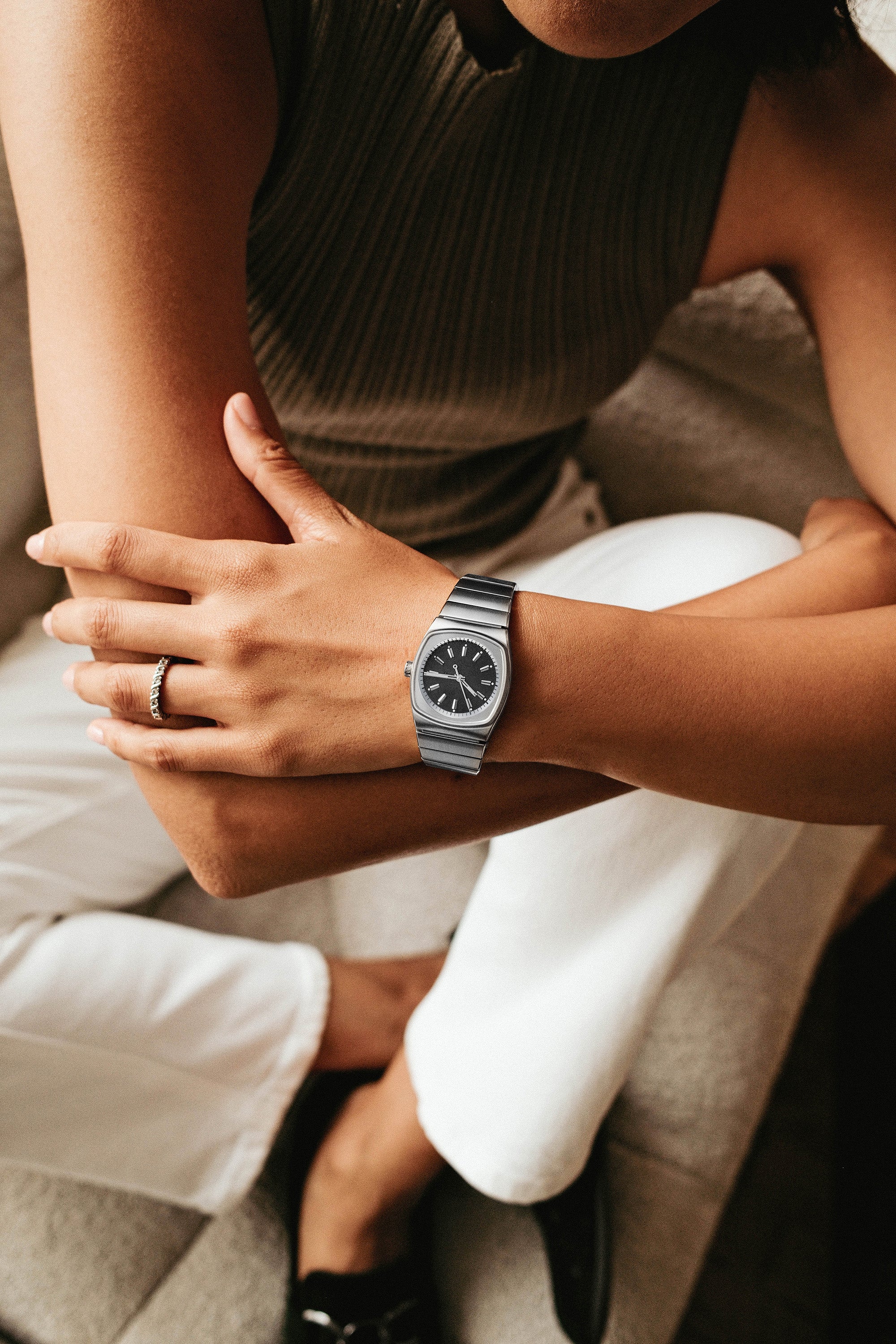 Metric Lite - Silver and Black Automatic Watch