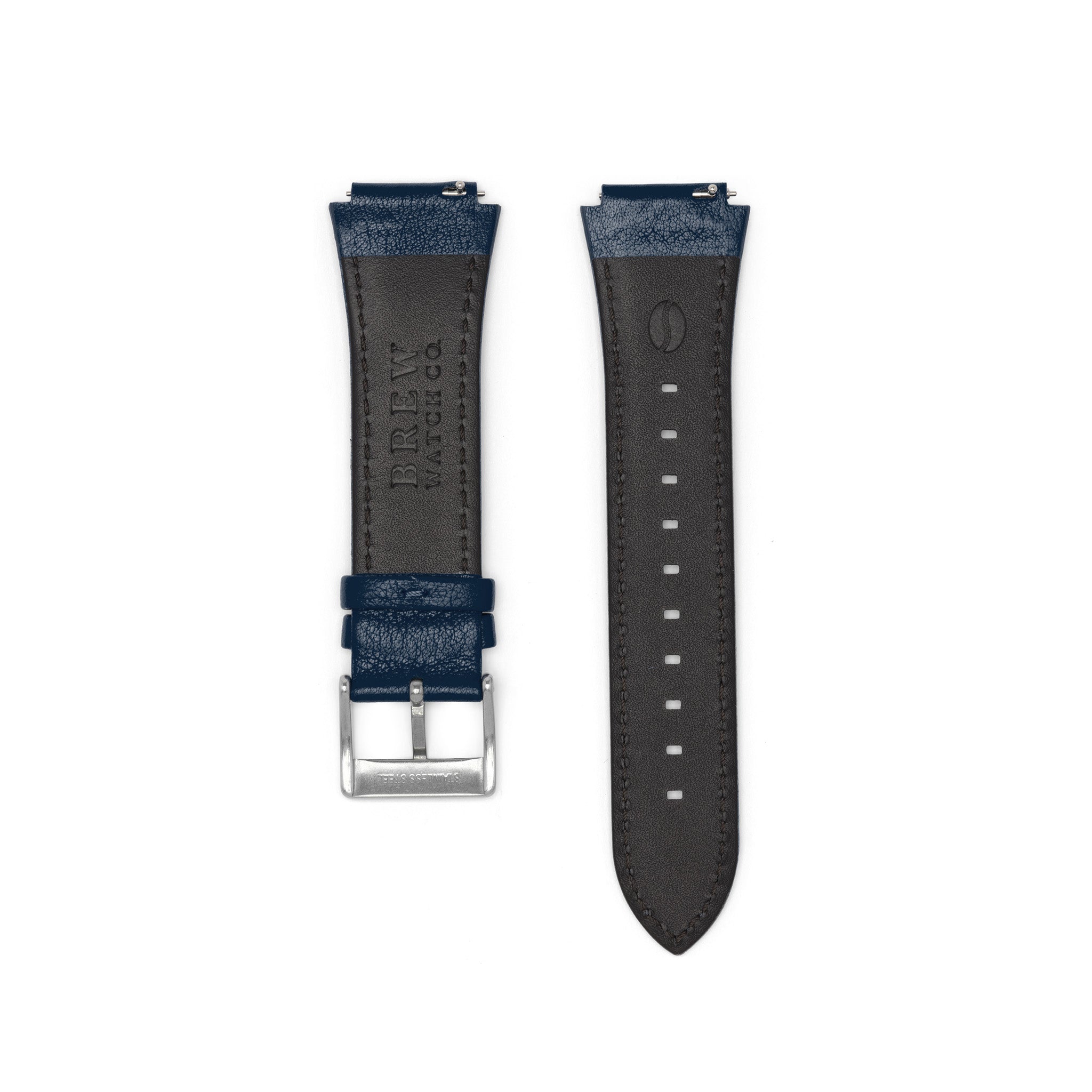 Metric Leather Strap in Blue 19.50mm