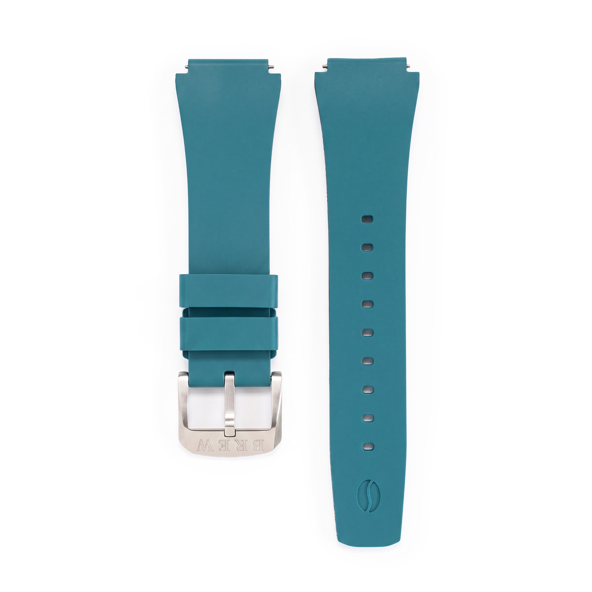 Metric - Teal Bi-Color Rubber Strap 20mm