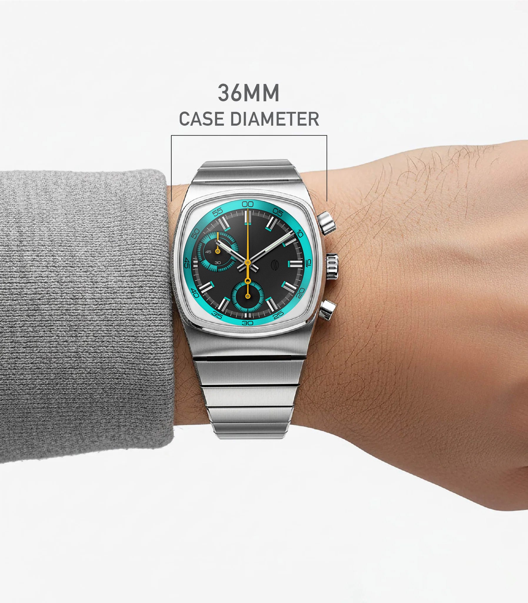 Metric - Teal & Yellow Chronograph Watch