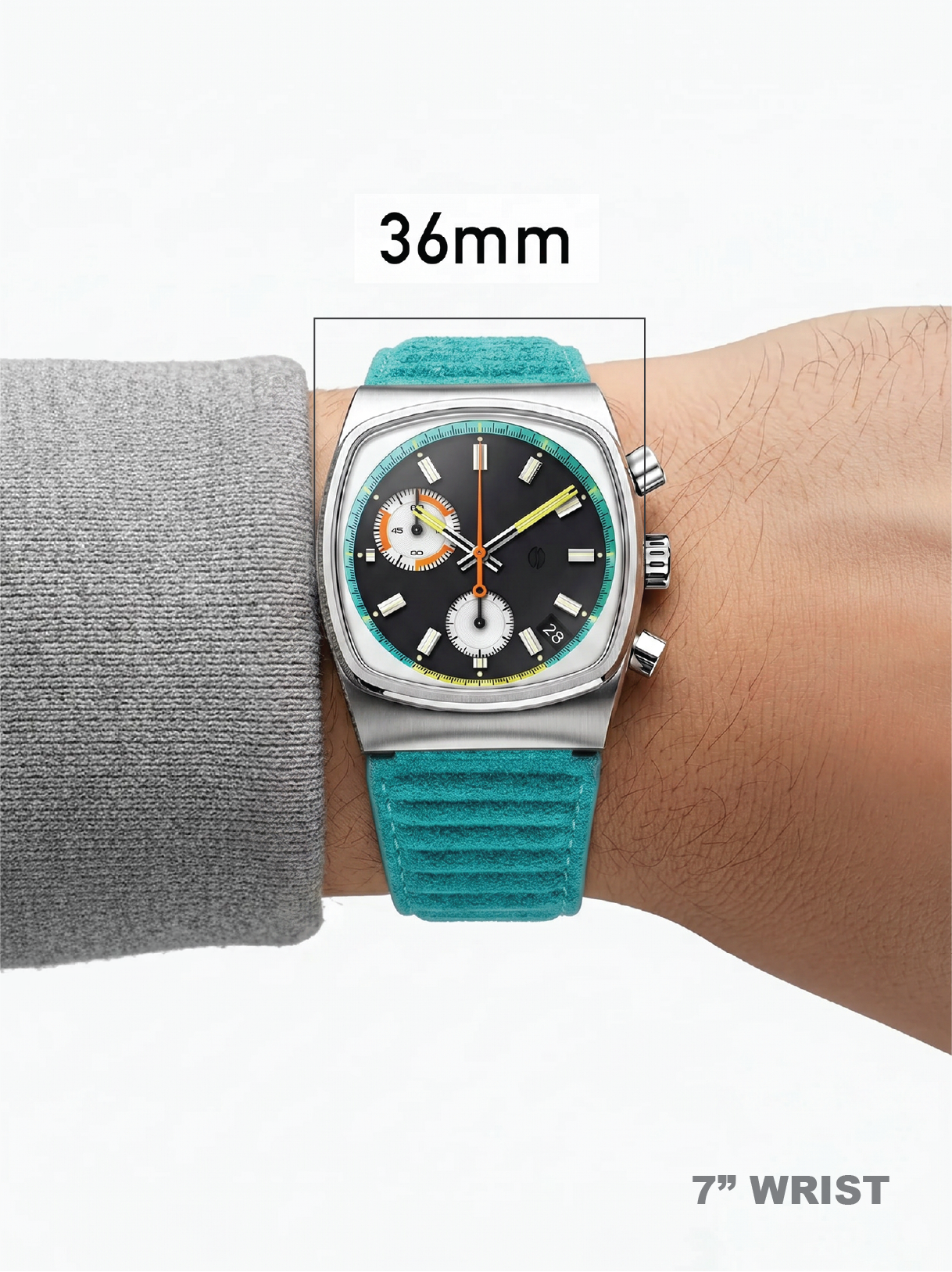 Metric - Teal Suede Strap 19.50mm